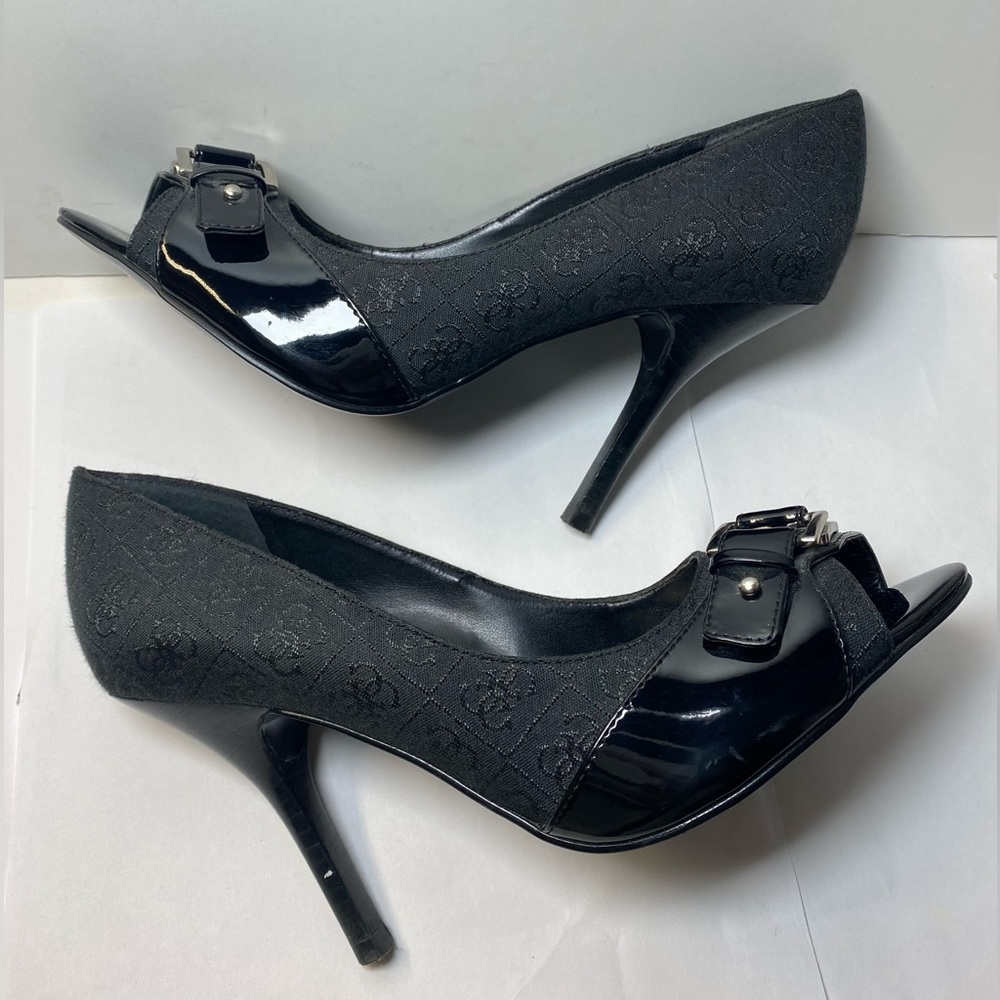 GUESS WOMENS HEELS DRESS CASUAL OPEN TOE SHOES Sz 7.5